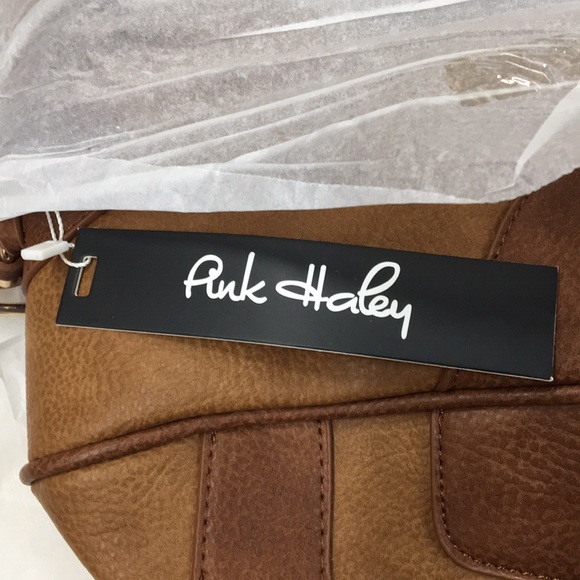 NWT! Brown Pebbled Vegan Leather Satchel/Crossbody - Picture 6 of 8